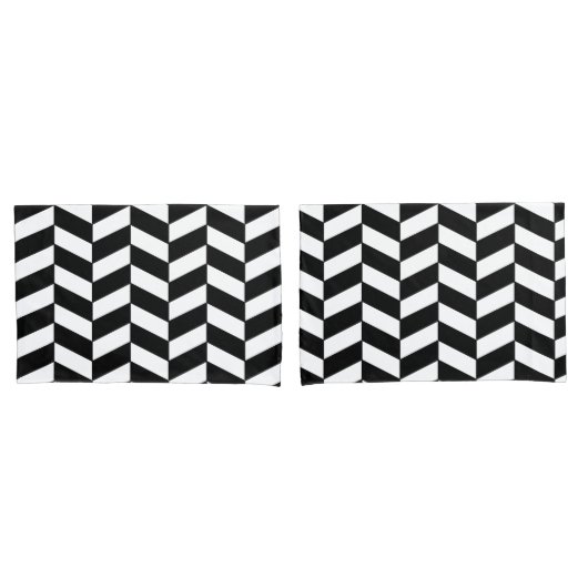 Zwart herringbone kussensloop (Voorkant-Set)