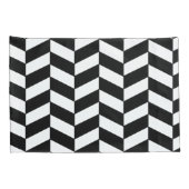 Zwart herringbone kussensloop (Achterkant-Rechts)
