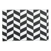 Zwart herringbone kussensloop (Voorkant-Rechts)