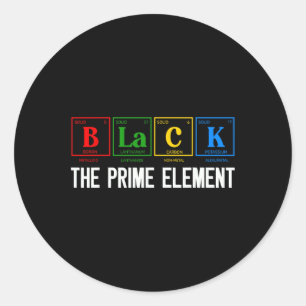 Zwart Het belangrijkste element Zwarte Geschiedeni Ronde Sticker