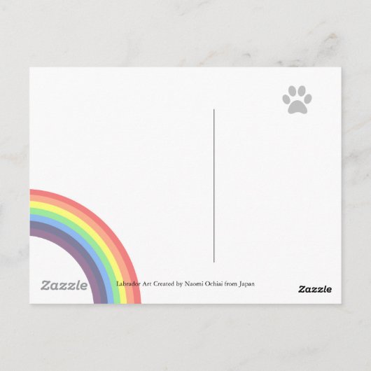 Zwart het Draven van Labrador Briefkaart (Achterkant)