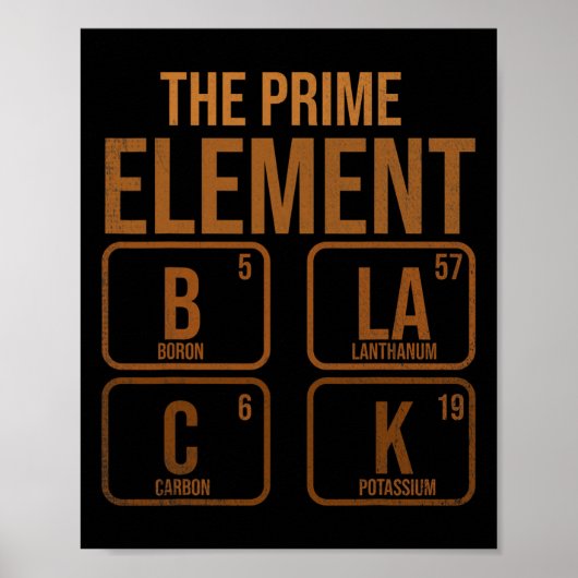Zwart het eerste element poster (Voorkant)