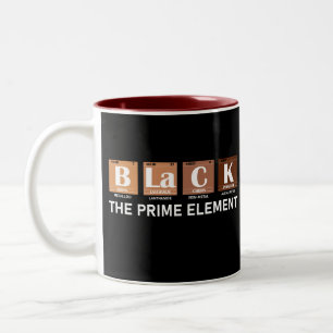 Zwart het eerste element tweekleurige koffiemok