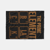 Zwart Het Prime Element  Fleece Deken (Voorkant (Horizontaal))