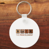Zwart Het Prime Element Zwarte Geschiedenis Maand Sleutelhanger (Voorkant)