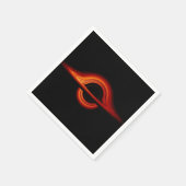 Zwart-heupschijf Servet (Hoek)