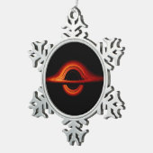 Zwart-heupschijf Tin Sneeuwvlok Ornament (Rechts)