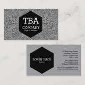 Zwart Hexagon - Craquelure Patroon Visitekaartje (Voorkant / Achterkant)