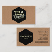 Zwart Hexagon - Karton Visitekaartje (Voorkant / Achterkant)