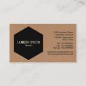 Zwart Hexagon - Karton Visitekaartje (Achterkant)