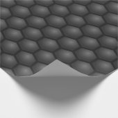 ZWART HEXAGON PATROON CADEAUPAPIER (Hoek)