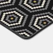 Zwart Hexagon Penny Hex Tegel Pattern Bureaumat (Hoek)