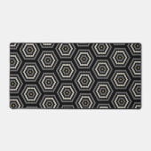 Zwart Hexagon Penny Hex Tegel Pattern Bureaumat (Voorkant)