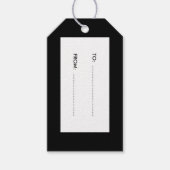 Zwart high-end gekleurd cadeaulabel (Voorkant)