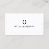 Zwart Hoefijzer Visitekaartje (Voorkant)