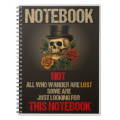  Zwart Hoesje Notitieboek Schedel Gotisch 6.5x8.75 (Voorkant)