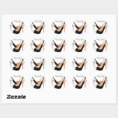 Zwart Hoge hakken Gepersonaliseerde Sticker (Vel)