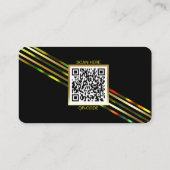 Zwart Holografisch aangepast Visitekaartje (Achterkant)