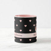 Zwart Hondenliefhebber Valentijnse Aangepaste fot Mok (Midden)