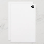 Zwart hondschildpad voetafdruk silhouet, aangepast briefpapier (Voorkant / Achterkant)