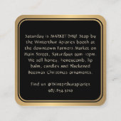 Zwart Honey Jar Label ( Skep) stippelrand (Achterkant)