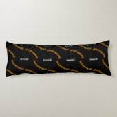 Zwart Honkbal Sport Boy Body Kussen (Achterkant)