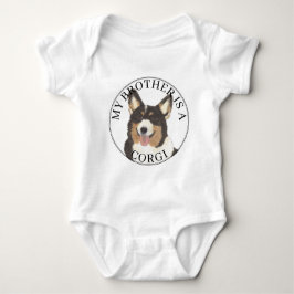 Zwart Hoofd Tricolor Corgi Dog Big Brother Romper