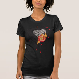 Zwart hoogstijlhart en ventilator t-shirt