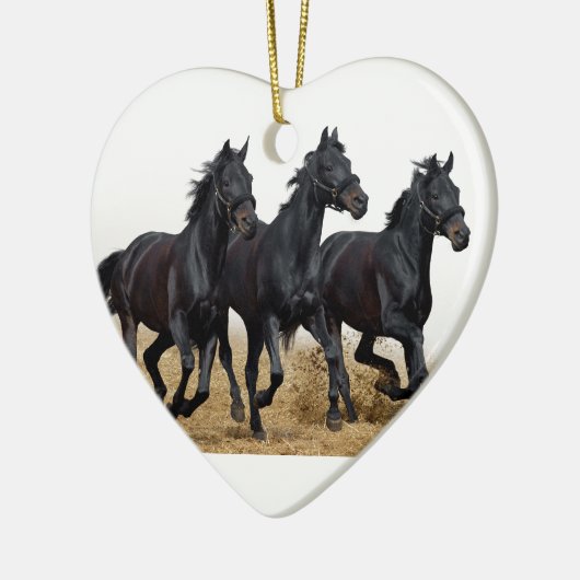 Zwart horde keramisch ornament (Links)