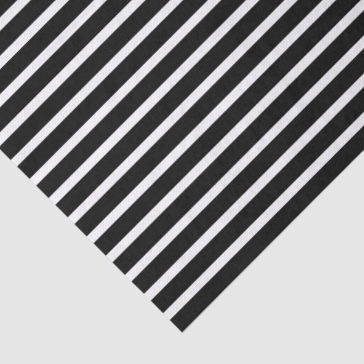 Zwart horizontaal Stripes-papier Tissuepapier (Detail)