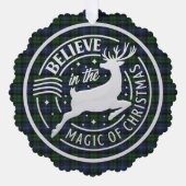 Zwart horloge Ancient Scottish Tartan Christmas Ornament Kaart (Voorkant)