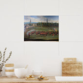 Zwart horloge bij Glasgow Green Poster (Keuken)