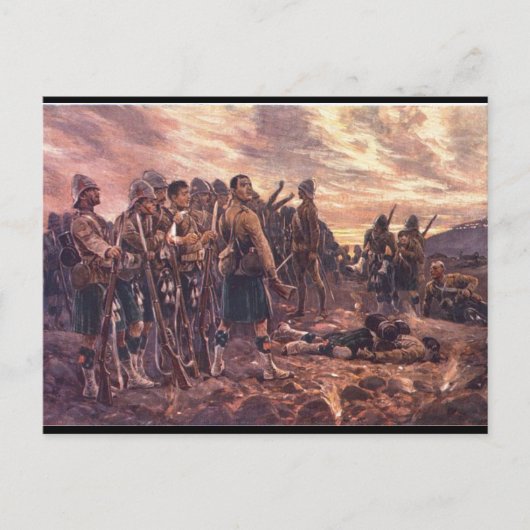 Zwart horloge bij Magersfontein Briefkaart (Voorkant)