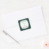 Zwart horloge militaire Keltische bruiloft dank u Vierkante Sticker (Envelop)