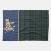 Zwart horloge Oude Kerstmis Theedoek (Horizontaal)