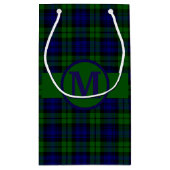 Zwart horloge Plaid Tartan Personaliseer Klein Cadeauzakje (Achterkant)