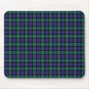 Zwart horloge Schotse Tartan Muismat