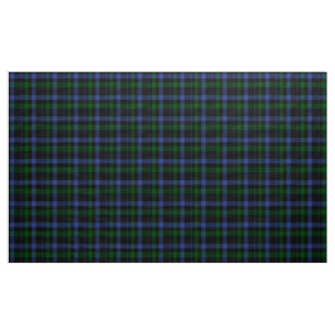Zwart horloge Tartan Blauw en Groen geruite stof