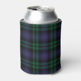 Zwart horloge Tartan, Plaid Blikjeskoeler