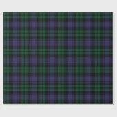 Zwart horloge Tartan, Plaid Cadeaupapier (Vlak)