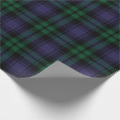 Zwart horloge Tartan, Plaid Cadeaupapier (Hoek)