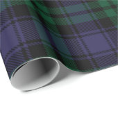 Zwart horloge Tartan, Plaid Cadeaupapier (Rol Hoek)