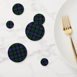 Zwart horloge Tartan, Plaid Confetti