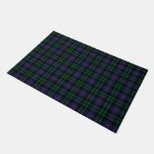 Zwart horloge Tartan, Plaid Deurmat (Schuin)