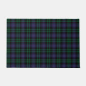 Zwart horloge Tartan, Plaid Deurmat (Voorkant)