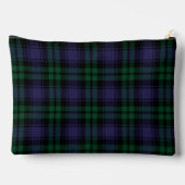 Zwart horloge Tartan, Plaid Etui (Achterkant)
