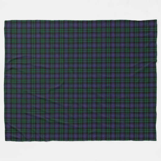 Zwart horloge Tartan, Plaid Fleece Deken (Voorkant (Horizontaal))