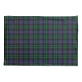 Zwart horloge Tartan, Plaid Kussensloop (Achterkant)