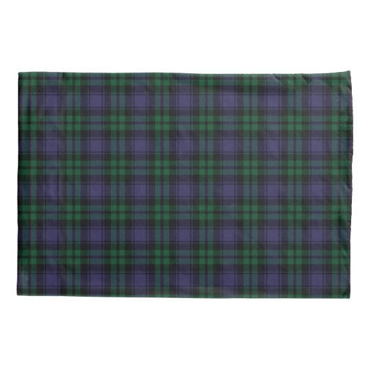 Zwart horloge Tartan, Plaid Kussensloop (Achterkant)