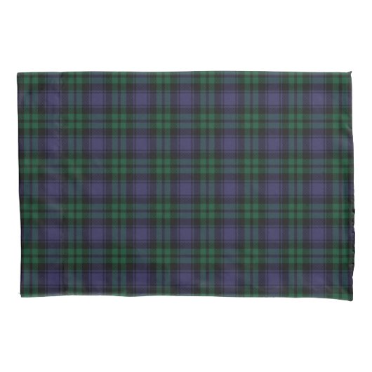 Zwart horloge Tartan, Plaid Kussensloop (Voorkant)